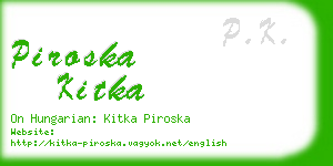 piroska kitka business card